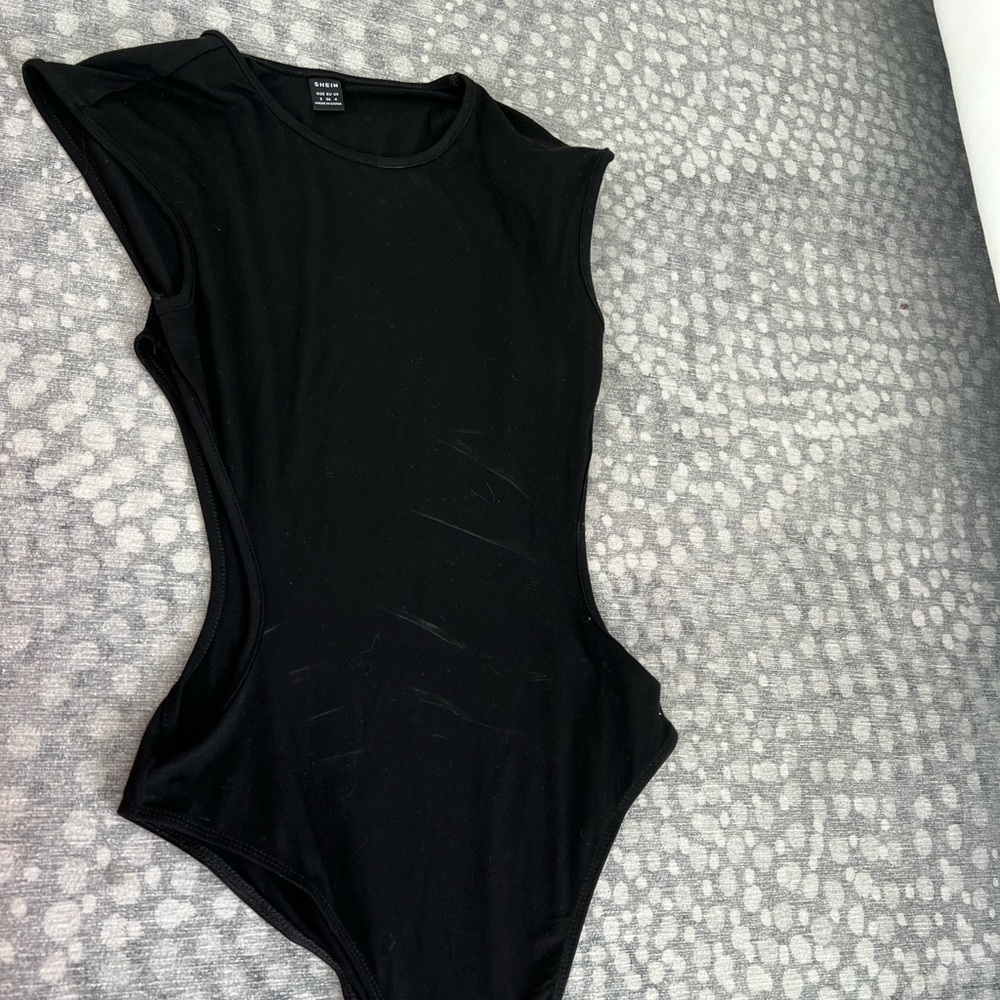 Shein Black Cut Out Bodysuit